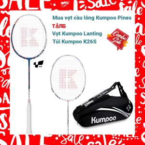 Combo mua vợt cầu lông Kumpoo Pines Tặng Vợt Kumpoo Lanting + Túi Kumpoo K26S Đen