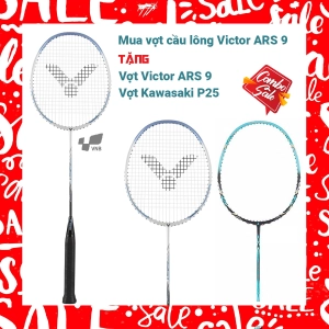 Combo mua vợt cầu lông Victor Auraspeed 9 tặng vợt Victor Auraspeed 9 + Vợt kawasaki p25