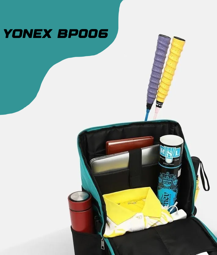 Balo cầu lông Yonex BP006 đen xanh lục - Gia công	
