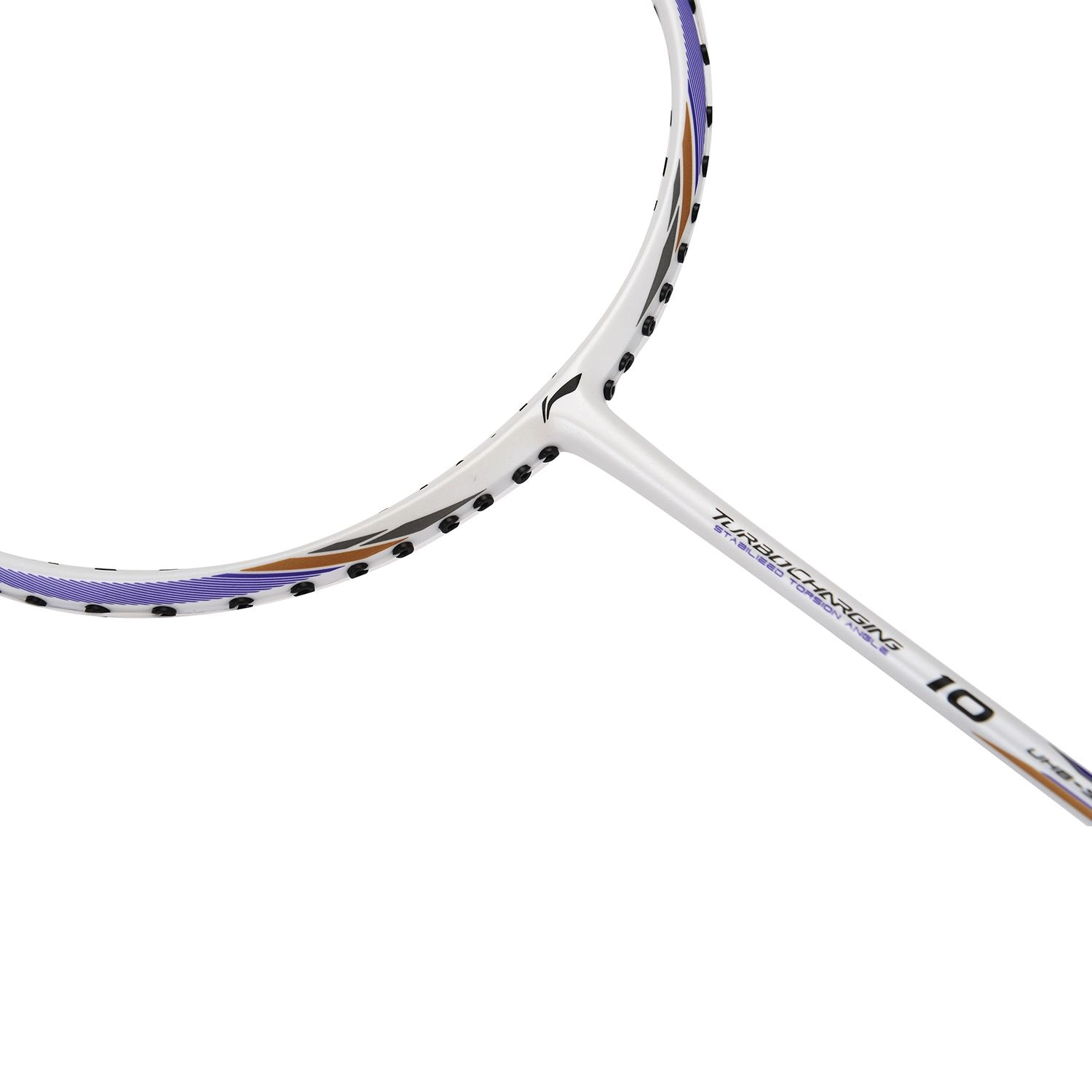 Li-Ning 2018 Turbo Charging 10 Badminton Racket | White Gold